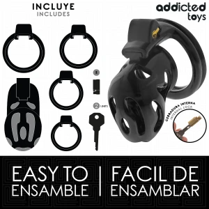 ADDICTED TOYS LOCKED - GAIOLA DE PÃNIS CRYPT SELADA 8 CM